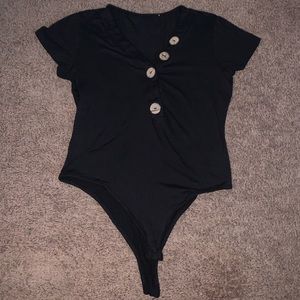 V-neck body suit
